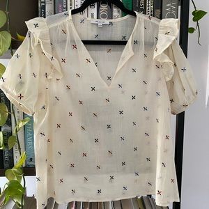 Madewell Embroidered Gazebo Top size small